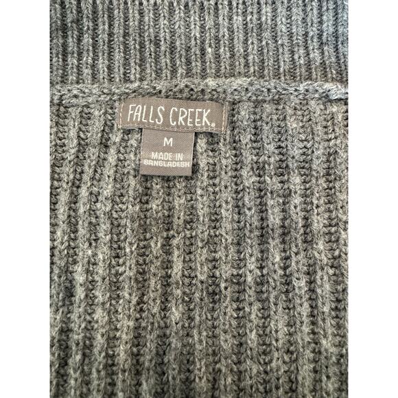 Falls Creek Women’s Size M Black Knit Cardigan Sweater Button Front Academia - Picture 6 of 7